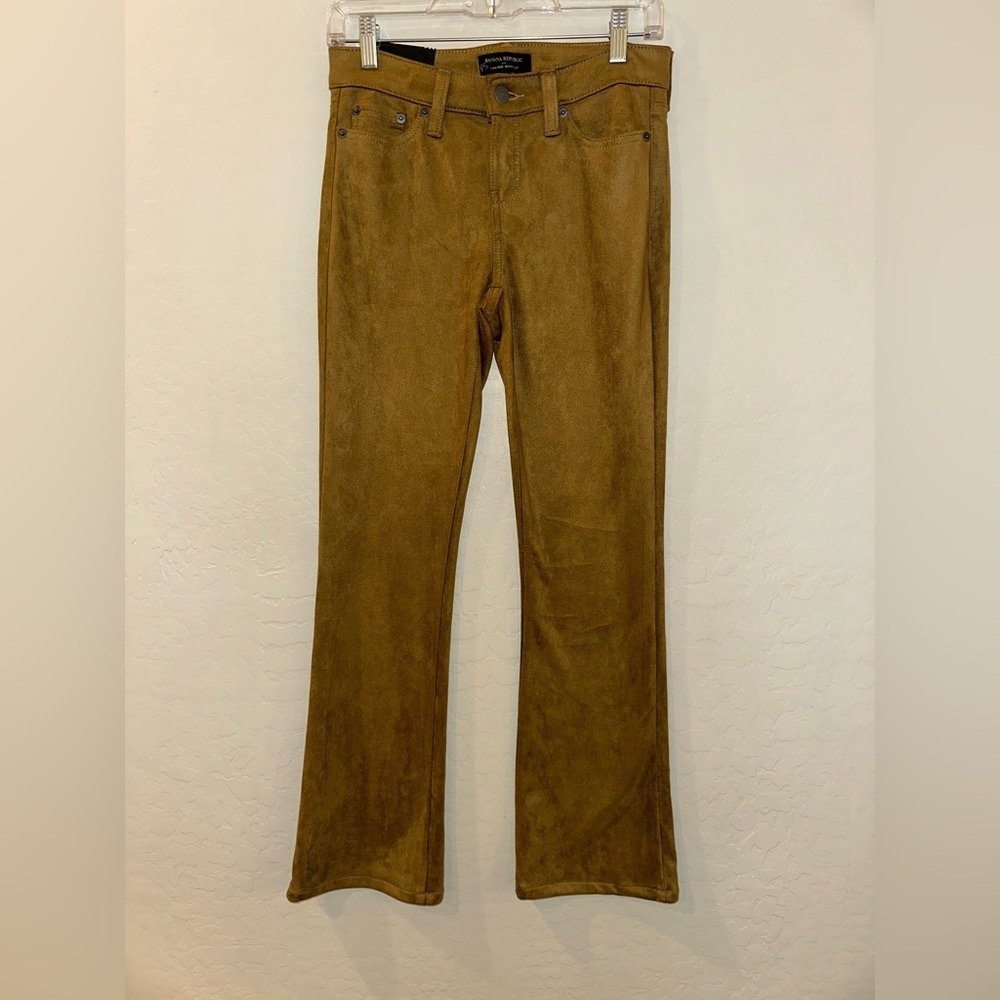 Banana Republic VEGAN SUEDE low rise bootcut jeans Fall 2023 New‎ with tag 25/0 - Picture 7 of 13